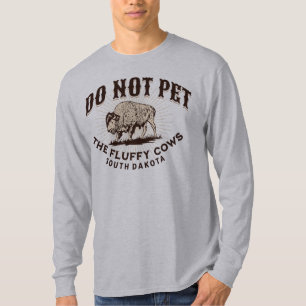 Camiseta Dakota del Sur No acaricies a las vacas esponjosas