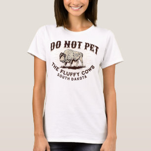 Camiseta Dakota del Sur no Mascota el sopor de vacas blanda