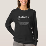 Camiseta Dakota God Definition Funny Nombre Birthday Da<br><div class="desc">Dakota Dios Definición Graciosa Nombre Nacimiento Dakota Orgullo</div>