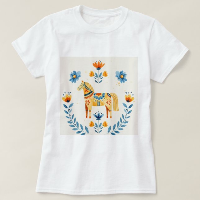 Camiseta Dala horse (Diseño del anverso)