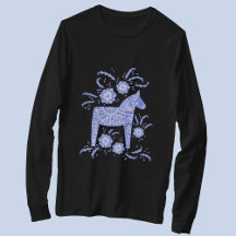 Camiseta Dala Horse Blue Viking