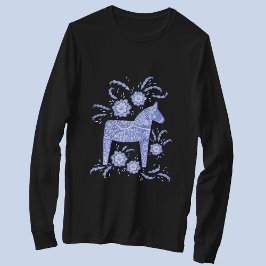 Camiseta Dala Horse Blue Viking