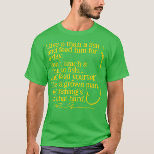 Camiseta Dale a un hombre un pez Ron Swanson
