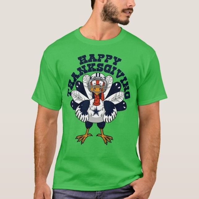 Camiseta Dallas Cowboys Turkey Happy Thankde Teléfono Cas (Anverso)