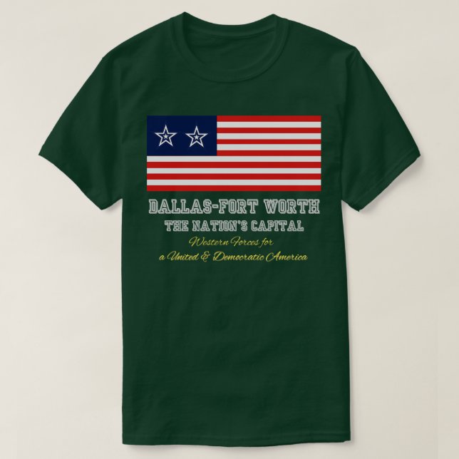 Camiseta Dallas Fort Worth Western TEXAS AMERICAN TShirt (Diseño del anverso)
