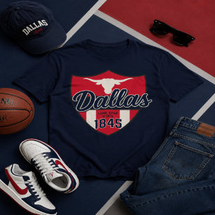 Camiseta Dallas Heritage Shield Graphic T-Shirt Vintag