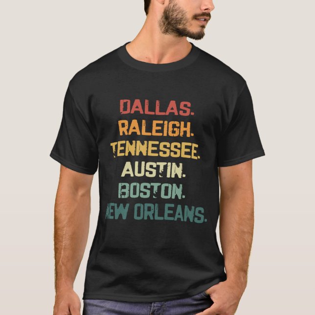 Camiseta Dallas Raleigh Tennessee Austin Boston Nueva Orlea (Anverso)