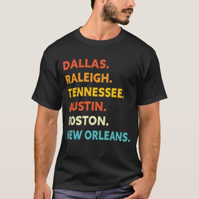 Camiseta Dallas Raleigh Tennessee Austin Boston Nueva Orlea (Anverso)