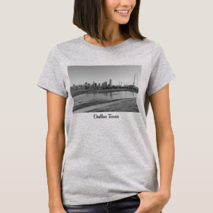 Camiseta Dallas Skyline Grayscale T-Shirt