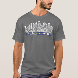Camiseta Dallas Team 23 Player Roster Dallas City Skyline
