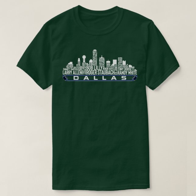 Camiseta Dallas Team All Time Legends Dallas City Skyline (Diseño del anverso)