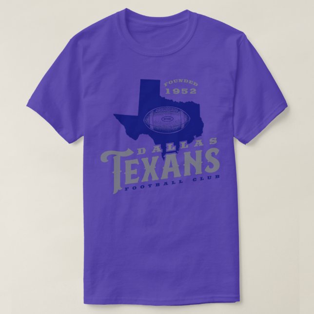 Camiseta Dallas Texans (Diseño del anverso)