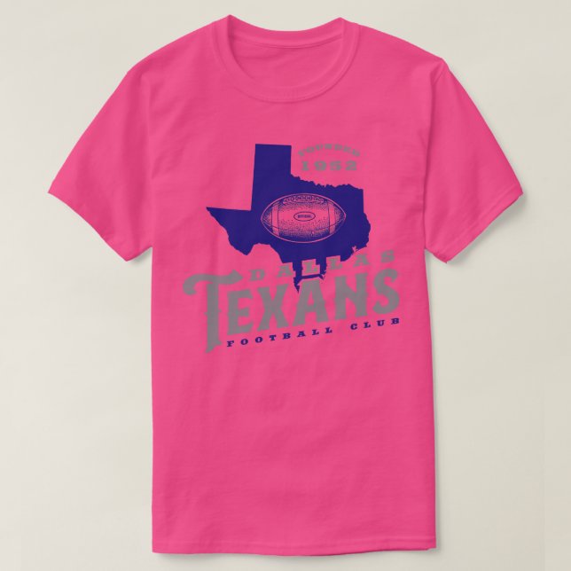 Camiseta Dallas Texans (Diseño del anverso)