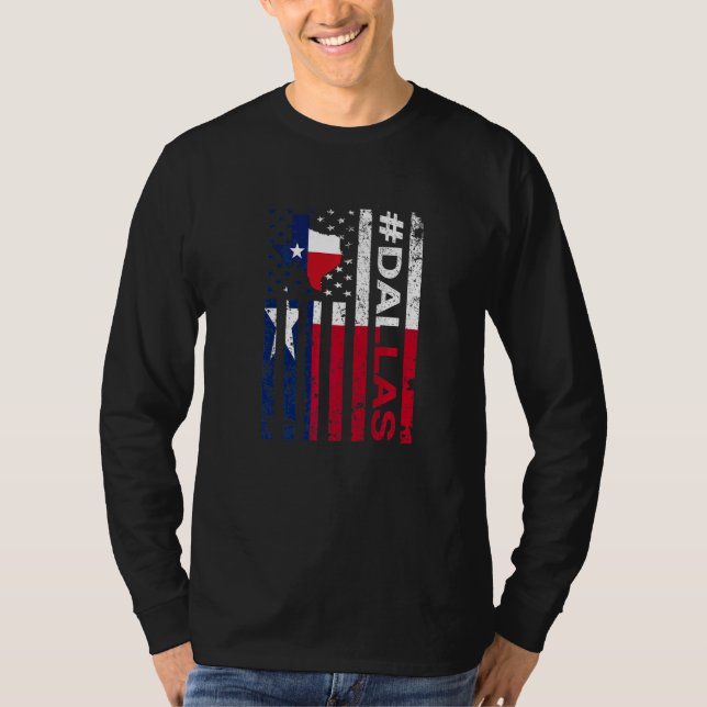 Camiseta Dallas Texas Bandera Estadounidense Texas State Us (Anverso)