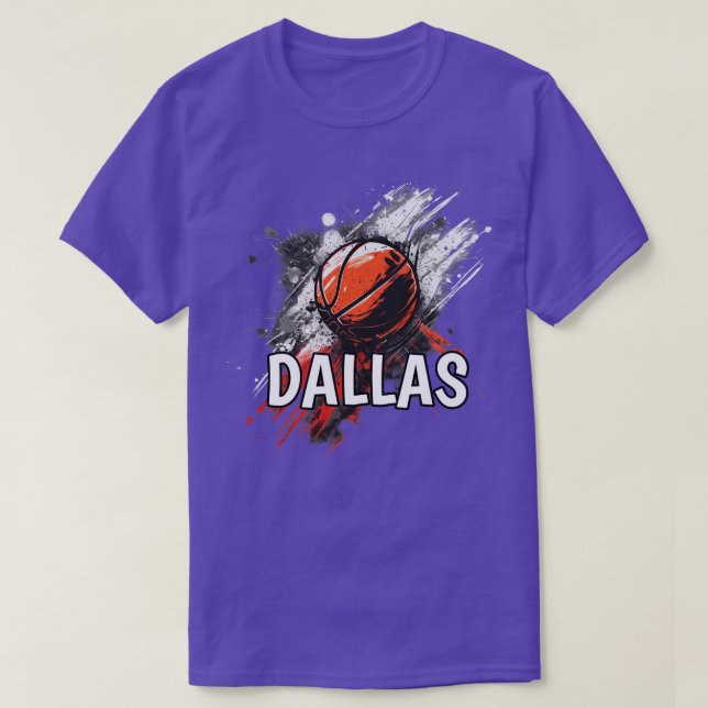 Camiseta Dallas Texas Basketball City Sports TShirt (Diseño del anverso)