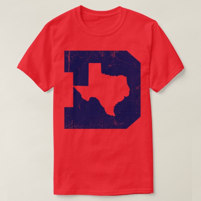 Camiseta Dallas Texas D White (Diseño del anverso)