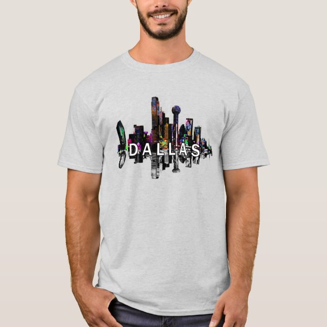 Camiseta Dallas, Texas en graffiti (Anverso)