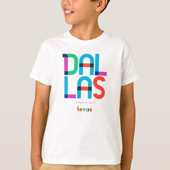 Camiseta Dallas Texas Mid Century, Pop Art, (Anverso)