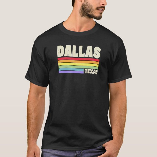 Camiseta Dallas Texas Orgullo Arcoiris Bandera Orgullo Gay  (Anverso)
