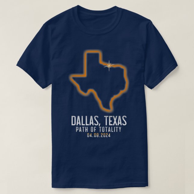 Camiseta Dallas Texas Path Of Totality 4824 Total Solar Ecl (Diseño del anverso)