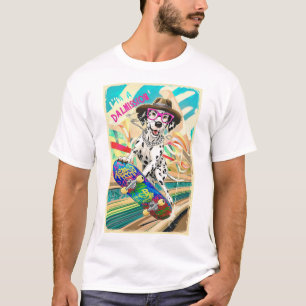 Camiseta Dalmacia en una misión: Skateboarding Dog T-Shirt