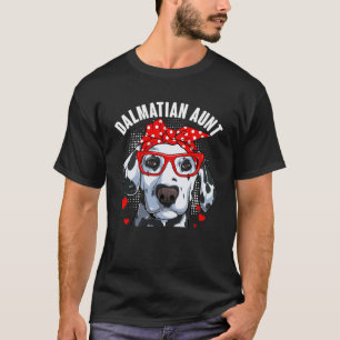 Camiseta Dalmacia familia de perros tía coincidiendo con el