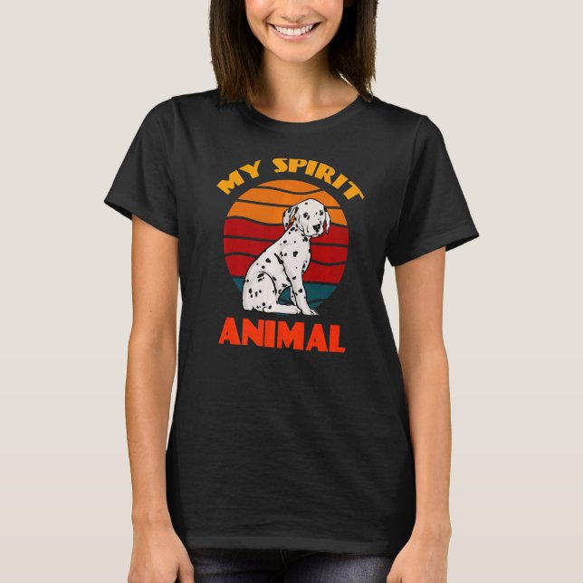 Camiseta Dalmacia mi espíritu animal perro retro (Anverso)