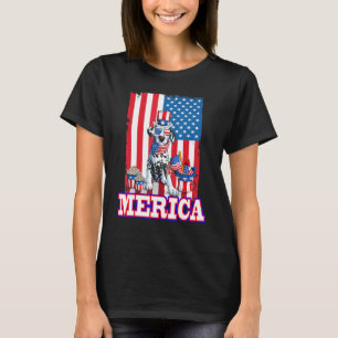 Camiseta Dalmacia Papá Mamá 4 De Julio Bandera Estadouniden