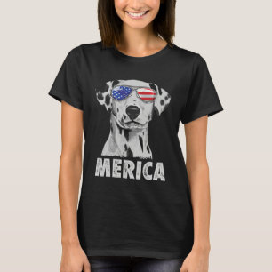 Camiseta Dálmata 4 de Julio Merica Hombres Bandera American