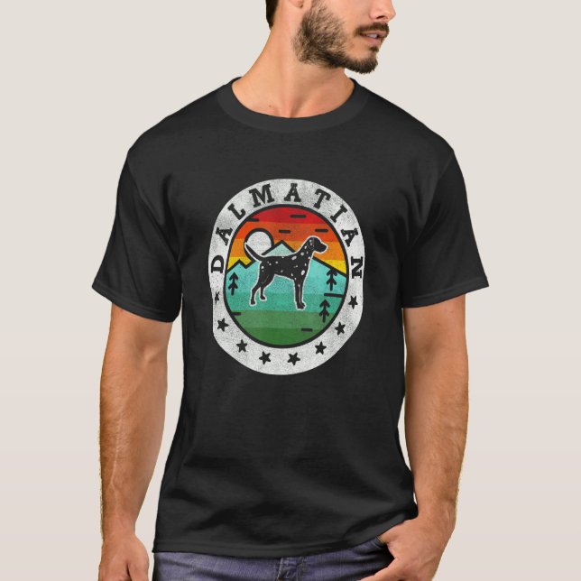 Camiseta Dálmata Antiguo Retro Perro Mamá Papá (Anverso)