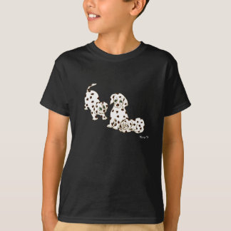Camiseta dálmata de los niños de los perritos