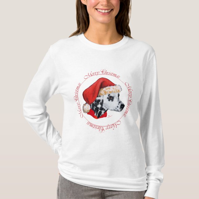 Camiseta Dálmata Feliz Navidad (Anverso)