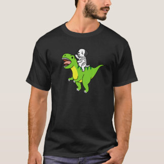 Camiseta Dálmata montando perro dinosaurio Rex  