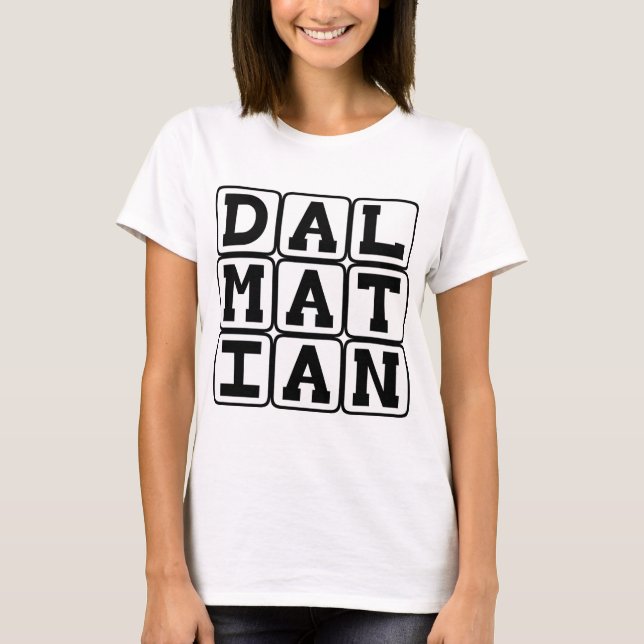 Camiseta Dálmata, Perro de bomberos manchado (Anverso)