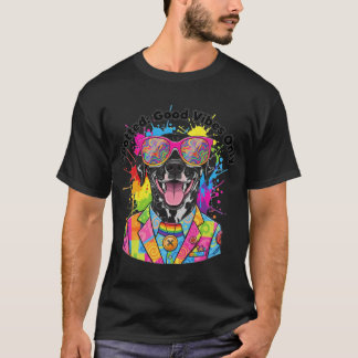 Camiseta **Dálmata Perro Vibrante de Pop-Art con Gafas de S