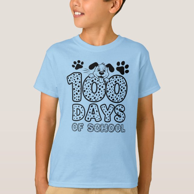 Camiseta Dálmatas 100 Días de Escuela  (Anverso)