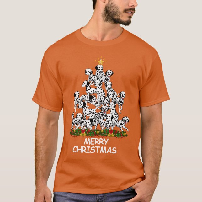 Camiseta Dalmatia Christmasree Regalo navideño (Anverso)