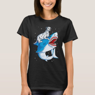 Camiseta Dalmatia Riding Shark Jawsome Dog Lover Gifts Spa