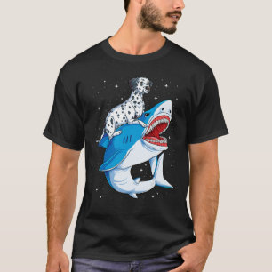 Camiseta Dalmatia Riding Shark Jawsome Dog Lover Gifts Spa