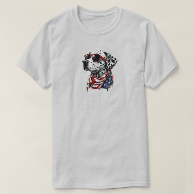 Camiseta Dalmatian 4 De Julio (Diseño del anverso)