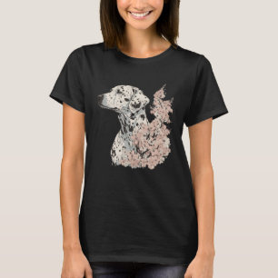 Camiseta Dalmatian Cherry Blossom Perro Raza Sakura Japones