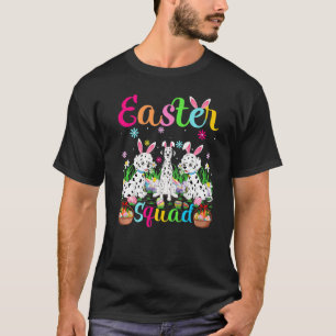 Camiseta Dalmatian Dog Bunny Ear Easter Squad Dalmatian Hap