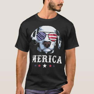 Camiseta Dalmatian Dog Merica 4 de julio Bandera Americana