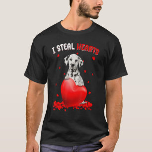 Camiseta Dalmatian I Roba Corazones Cute Perro Abrazo Valen