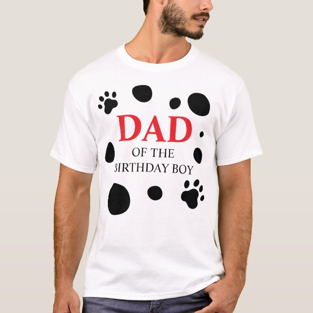 Camiseta Dalmatian señala a DAD del niño/Chica de cumpleaño (Anverso)