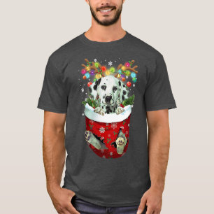 Camiseta Dalmatian Snow Pocket Dogs Christmas Pocket