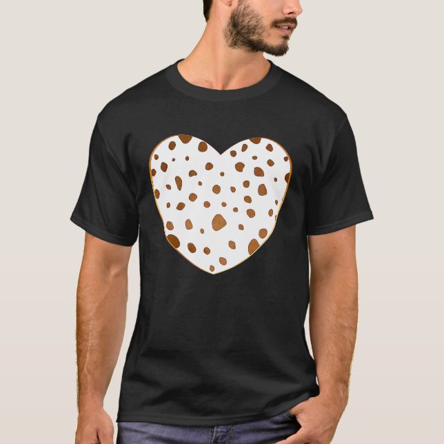 Camiseta Dalmatian Spotted Heart Nice Graphic for (Anverso)