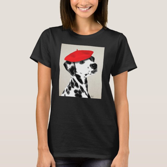 Camiseta Dalmatiano con Beret Rojo (Anverso)