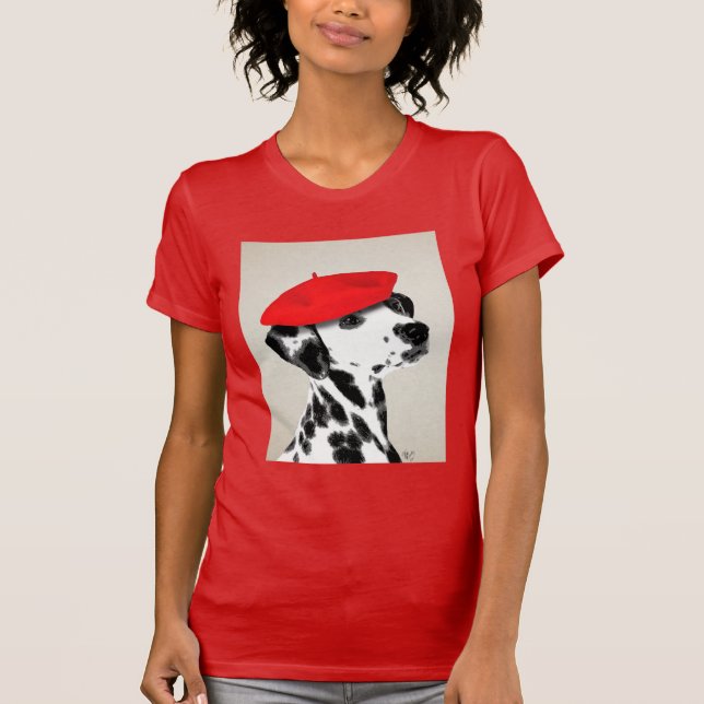 Camiseta Dalmatiano con Beret Rojo (Anverso)