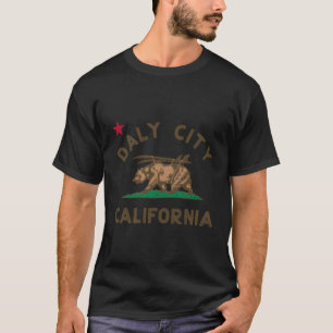 Camiseta Daly City California Beach Flag Bear Surf Ca